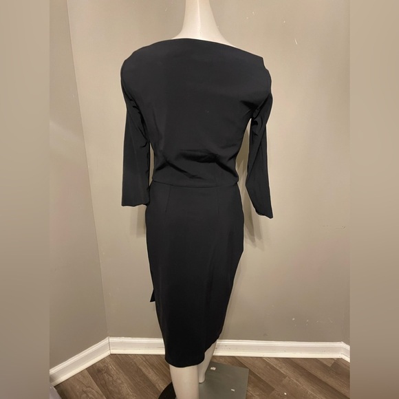 NWT Chiara Boni Kate Ruffled 3/4 sleeve bodycon Dress Size 50 (14) $695
